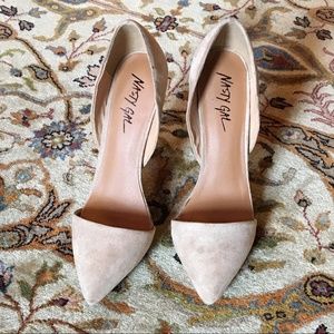 Nasty Gal camel faux suede heels